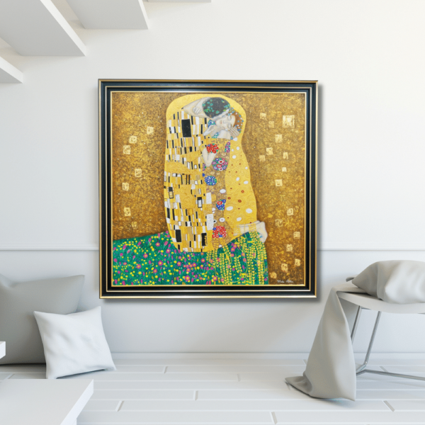 Le baiser (Gustav Klimt) – Reproduction en stock – 200 x 200 cm Gustav Klimt Galerie d'art 2