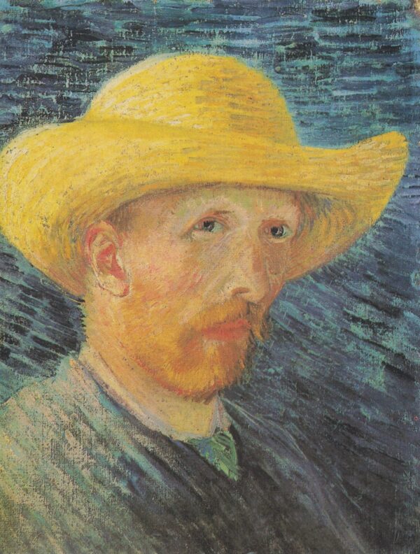 Autoportrait avec chapeau de paille – Van Gogh Série des Autoportraits de Vincent van Gogh 70x85