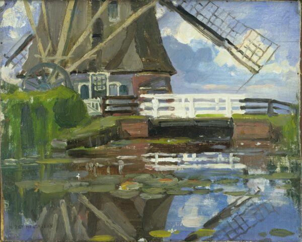 Moulin Broekzijder sur les ailes Gein, orientée vers l’ouest – Mondrian Piet Mondrian 85x75