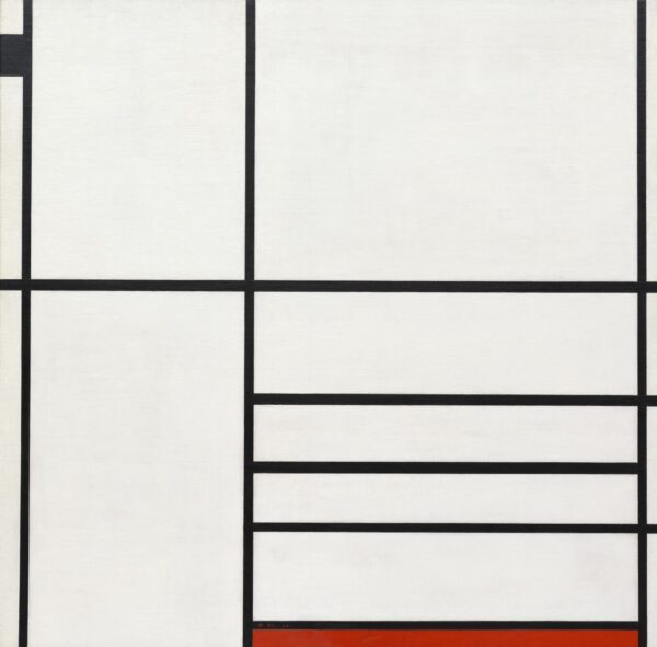 Composition en blanc noir et rouge – Mondrian Piet Mondrian 70x70