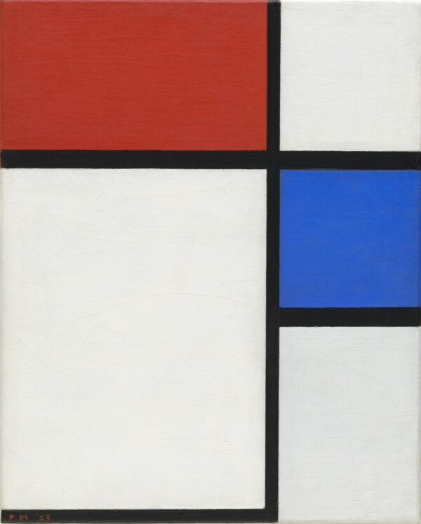 Composition avec du rouge et du bleu – Mondrian Piet Mondrian 70x85