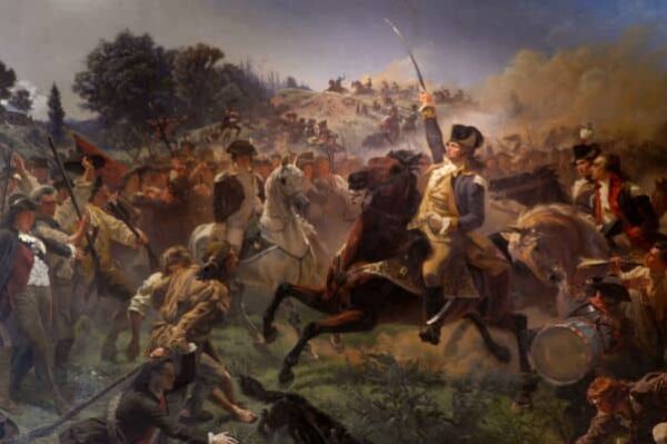 Washington ralliant les troupes à Monmouth – Emanuel Leutze Emanuel Leutze 105x70