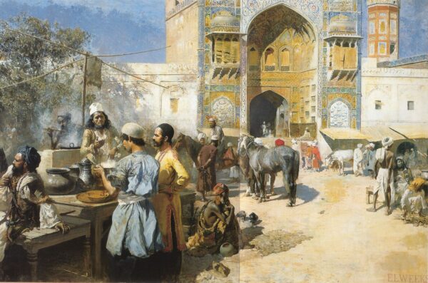 Un restaurant en plein air, Lahore – Edwin Lord Weeks Edwin Lord Weeks 105x70