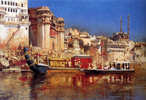 La péniche du Maharaja de Bénarès – Edwin Lord Weeks Edwin Lord Weeks 105x70