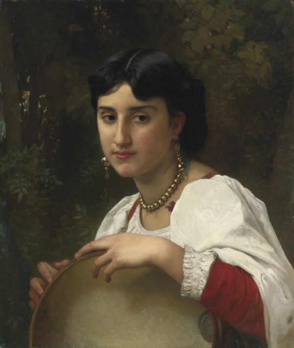 Femme italienne avec tambourin – William Bouguereau William Bouguereau 70x85