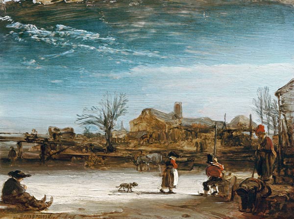 Paysage d’hiver – Rembrandt van Rijn Rembrandt van Rijn 85x75