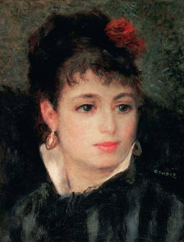 Femme avec une rose dans les cheveux – Pierre-Auguste Renoir Pierre-Auguste Renoir 70x85