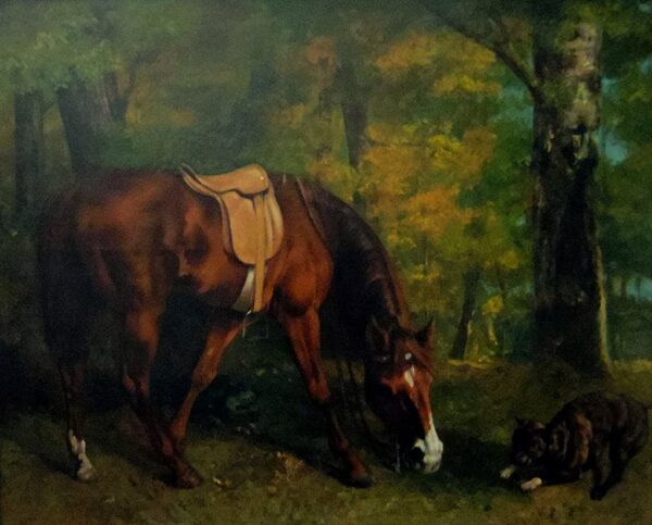 Cheval dans la forêt – Gustave Courbet Gustave Courbet 85x75