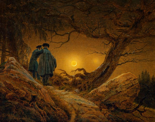 Deux hommes considérant la lune – Caspar David Friedrich Caspar David Friedrich 85x75