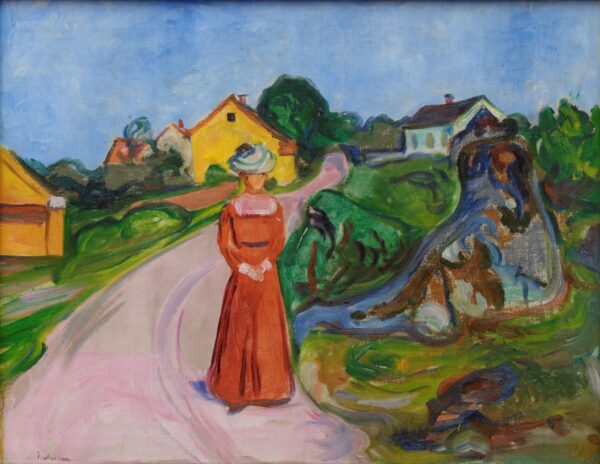 Femme en robe rouge – Edvard Munch Edvard Munch 85x75