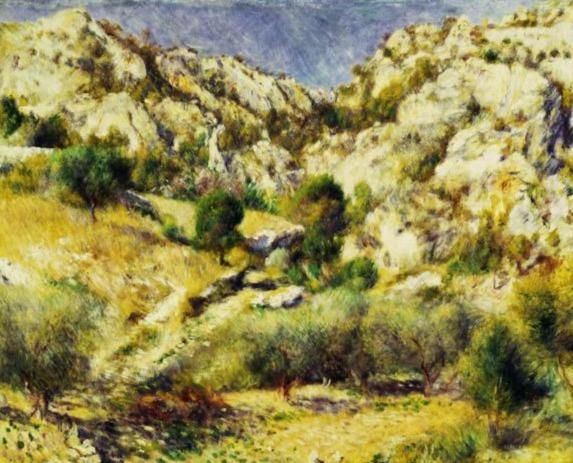 A. Montagnes Renoir près de l’Estaque – Pierre-Auguste Renoir Pierre-Auguste Renoir 85x75