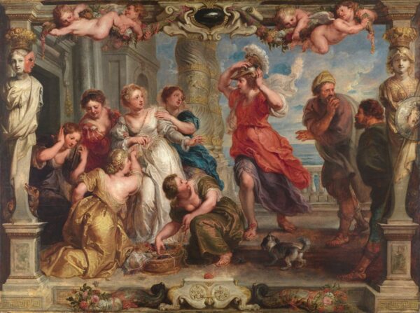 Achille découvert par Ulysse parmi les filles de Lycomède – Peter Paul Rubens Peter Paul Rubens 85x75