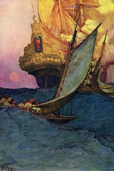 An Attack on a Galleon – Howard Pyle Howard Pyle