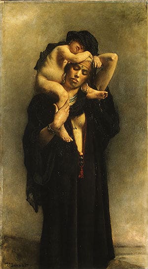 Une paysanne égyptienne et son enfant – Léon Bonnat Léon Bonnat 70x120