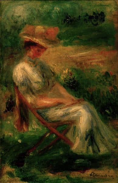 Femme assise dans le jardin – Pierre-Auguste Renoir Pierre-Auguste Renoir 70x105