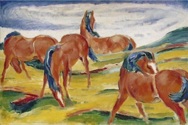 Chevaux au pâturage I – Franz Marc Franz Marc 105x70