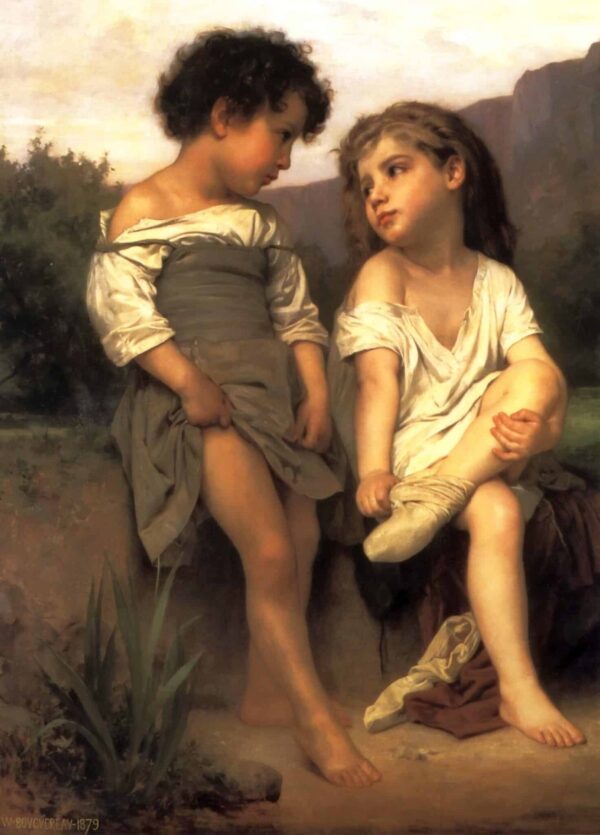 Au bord du ruisseau – William Bouguereau William Bouguereau 70x105