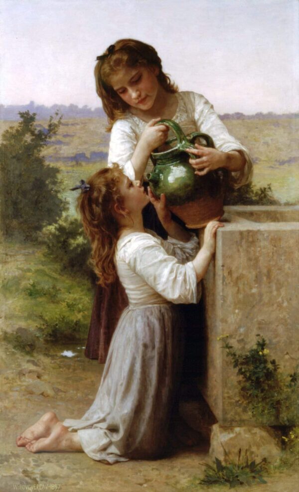 À la fontaine – William Bouguereau William Bouguereau 70x105