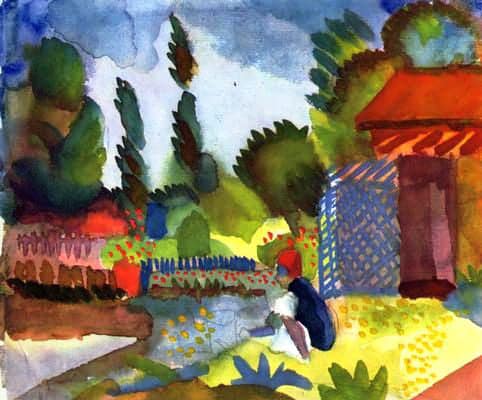 Paysage de Tunis avec un Arabe assis – August Macke August Macke 85x75