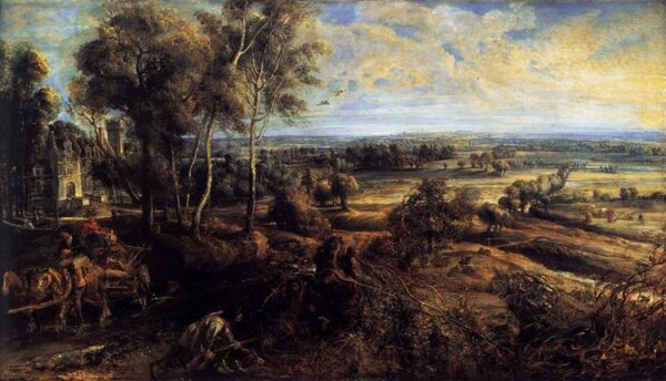 Vue de Het Steen au petit matin – Peter Paul Rubens Peter Paul Rubens 120x70