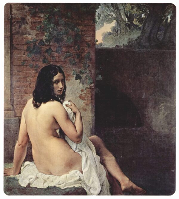 Back view of a bather – Francesco Hayez Francesco Hayez 70x70