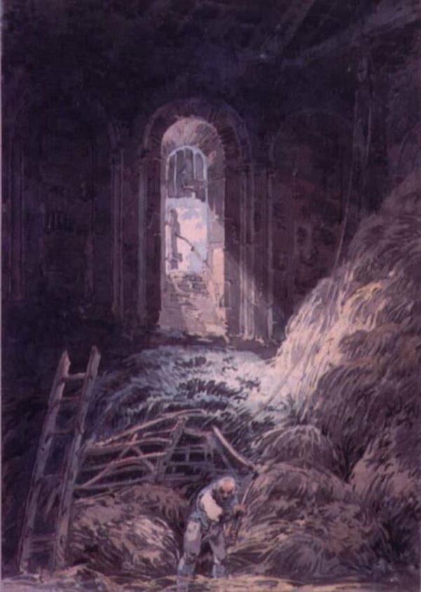 Intérieur du réfectoire en ruines du prieuré de Saint-Martin – William Turner William Turner 70x105