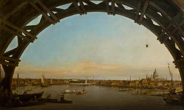 Londres vue à travers une arche du pont de Westminster – Giovanni Antonio Canal Giovanni Antonio Canal 120x70