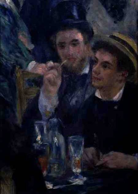 Bal au Moulin de la Galette, détail de deux hommes assis – Pierre-Auguste Renoir Pierre-Auguste Renoir 70x105