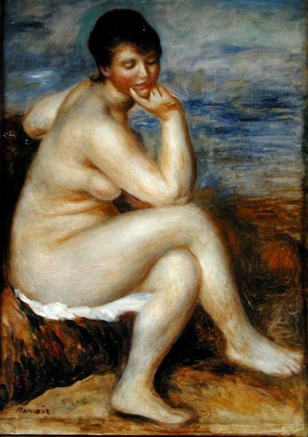 Baigneur assis sur un rocher – Pierre-Auguste Renoir Pierre-Auguste Renoir 70x105