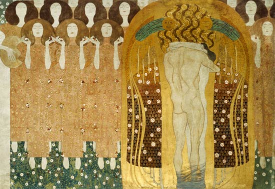 Baiser, détail de La Frise Beethoven  – Gustav Klimt Gustav Klimt 105x70