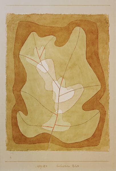 Feuille éclairée – paul klee Paul Klee