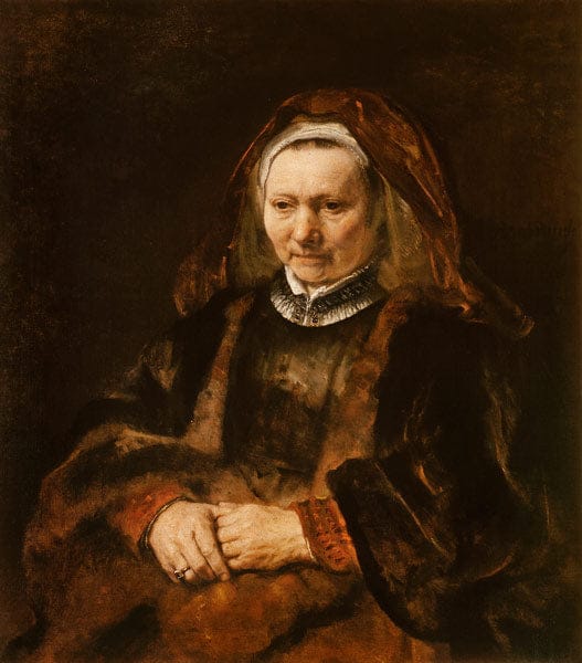 Portrait d’une femme âgée – Rembrandt van Rijn Rembrandt van Rijn 70x70