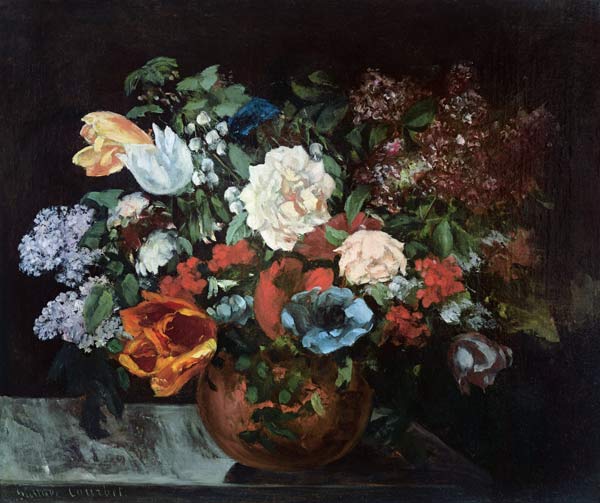 Bouquet de fleurs – Gustave Courbet Gustave Courbet 85x75