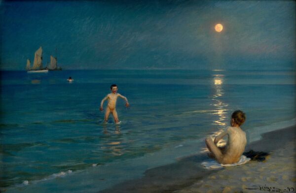 Garçons se baignant à Skagen, soirée d’été – Peder Severin Kroyer Peder Severin Krøyer 105x70