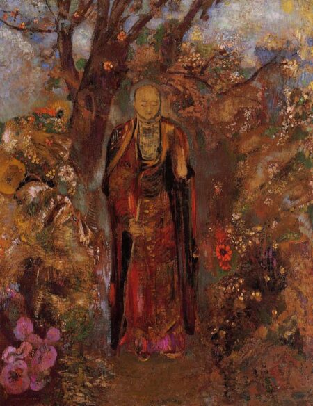 Bouddha marchant parmi les fleurs – Odilon redon Odilon Redon