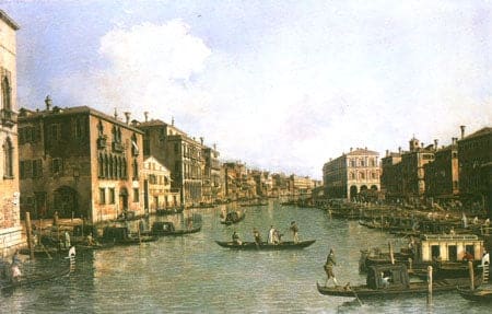 Le Canal Grande dans une direction du sud-est au Pont du Rialto – Giovanni Antonio Canal Giovanni Antonio Canal 105x70