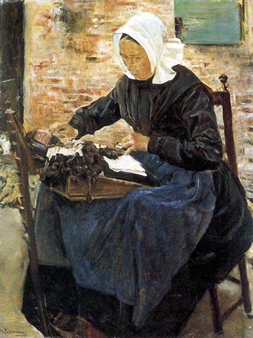 Une dentellière néerlandaise, 1881 – Max Liebermann Max Liebermann 70x85