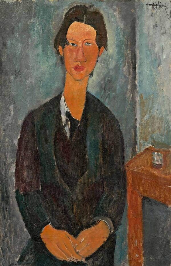 Soutine assis à une table – Amedeo Modigliani Amedeo Modigliani 70x105