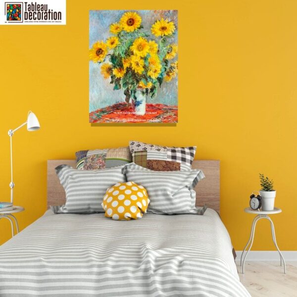 Bouquet de tournesols – Claude Monet tableau fleur Claude Monet 70x85 4