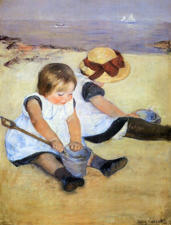 Enfants jouant sur la plage – Mary Cassatt Mary Cassatt 70x85