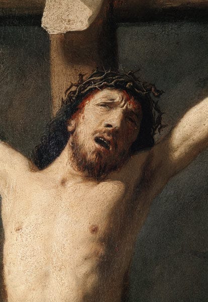 Christ en croix, détail de la tête – Rembrandt van Rijn Rembrandt van Rijn 70x105