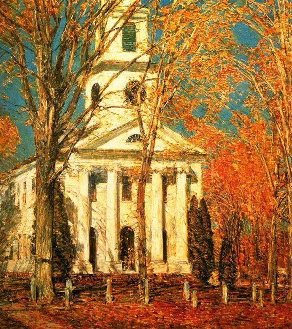 Église à Old Lyme – Childe Hassam Childe Hassam 70x85