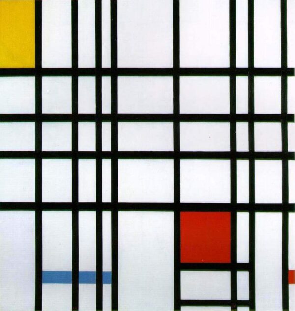 Composition avec du rouge du jaune et du bleu – Mondrian Piet Mondrian 70x70