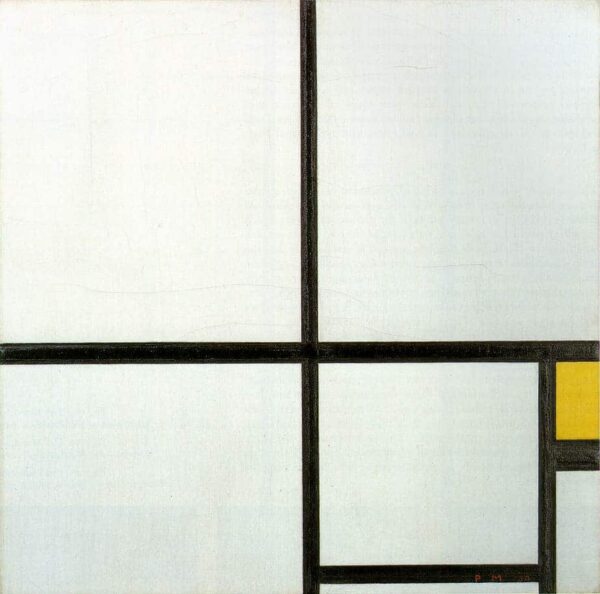 Composition avec du jaune – Mondrian Piet Mondrian 70x70