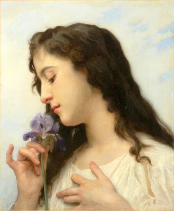 Femme avec Iris – William Bouguereau William Bouguereau 70x85