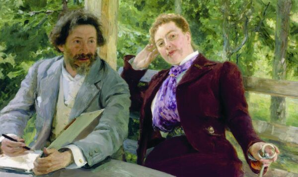 Autoportrait avec Natalia Borisovna Nordman-Severova – Ilya Repin Ilya Repin 120x70