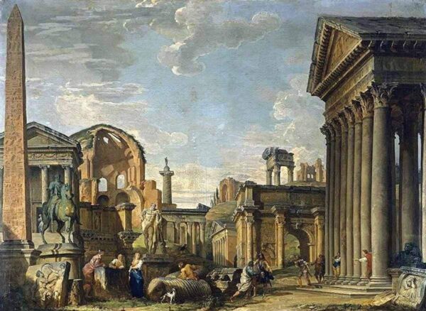 Capriccio architectural, 1730 – Giovanni Paolo Panini Giovanni Paolo Panini 105x70