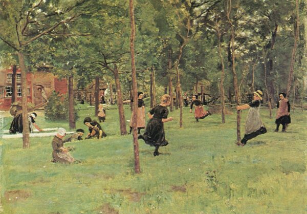 Enfants jouant dans le parc – Max Liebermann Max Liebermann 105x70