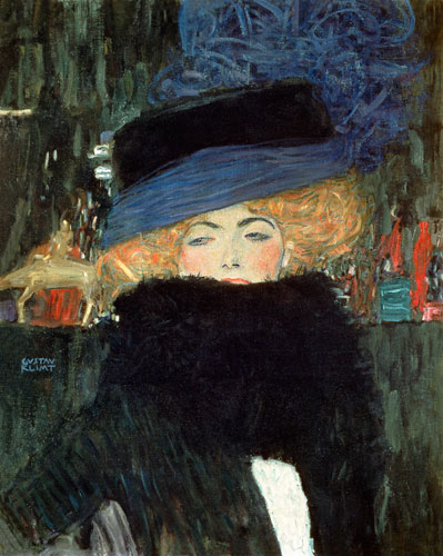 Dame avec le chapeau et le boa – Gustav Klimt Gustav Klimt 70x85