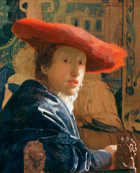 La Fille au chapeau rouge – Johannes Vermeer Johannes Vermeer 70x85